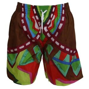 Dsquared² Multicolor Printed Men Beachwear Swimwear Short